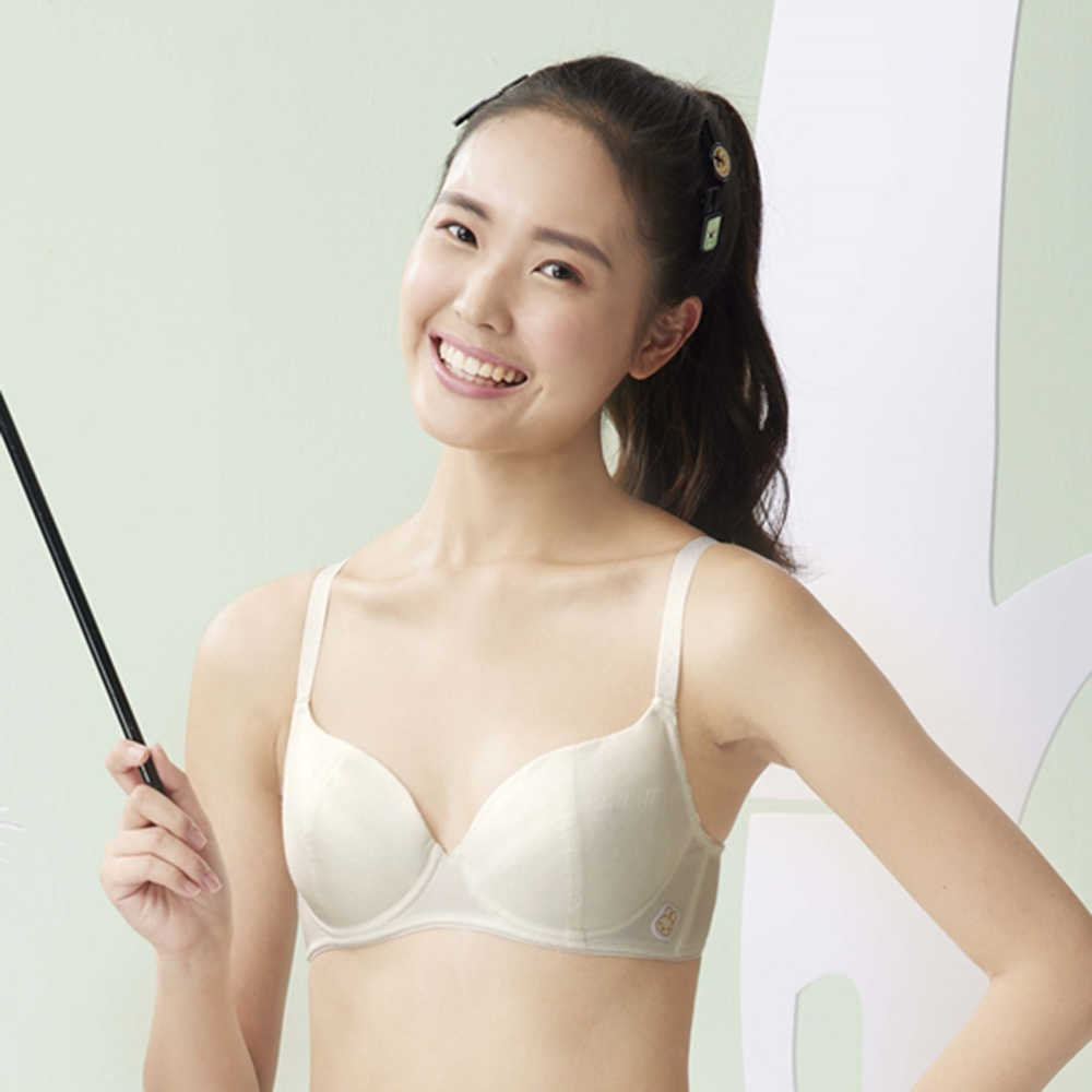 嬪婷-學生系列-甲殼素 A-C罩杯第三階段軟鋼圈內衣(雲朵白)-BB2307CR