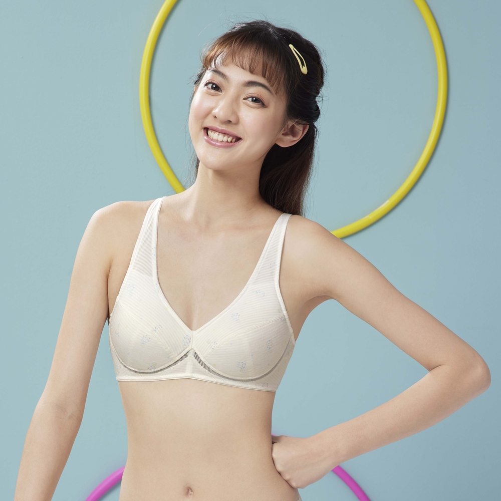 嬪婷-學生系列-去味纖維 A-C罩杯無鋼圈內衣(天使白) 學生第三階段-BB1694I1