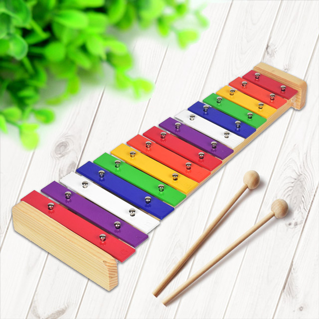 【美佳音樂】奧福打擊樂器/兒童樂器 彩色鐵琴15音(附棒)