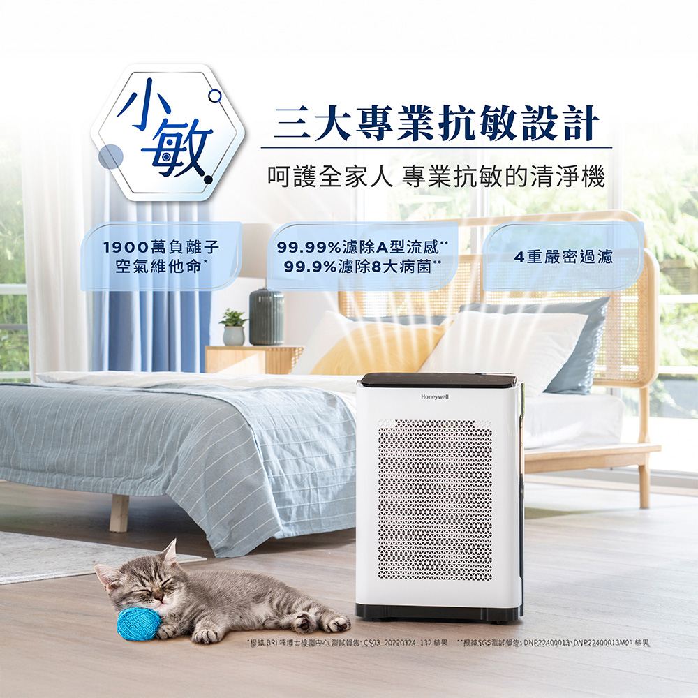 Honeywell 抗敏負離子空氣清淨機 HPA720WTWV1 (適用8-16坪 小敏)