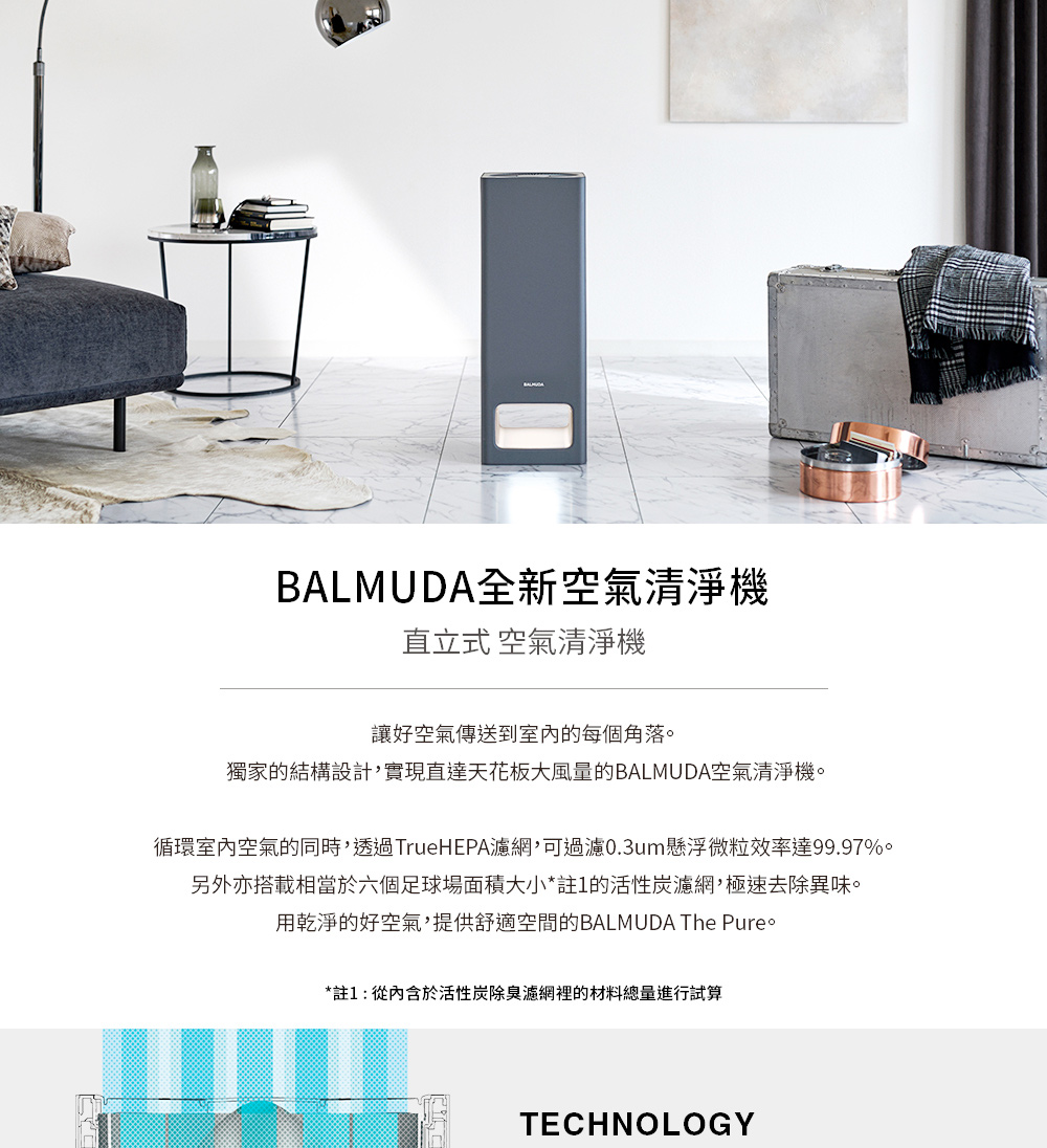 BALMUDA The Pure 空氣清淨機深灰色(公司貨) - PChome 商店街