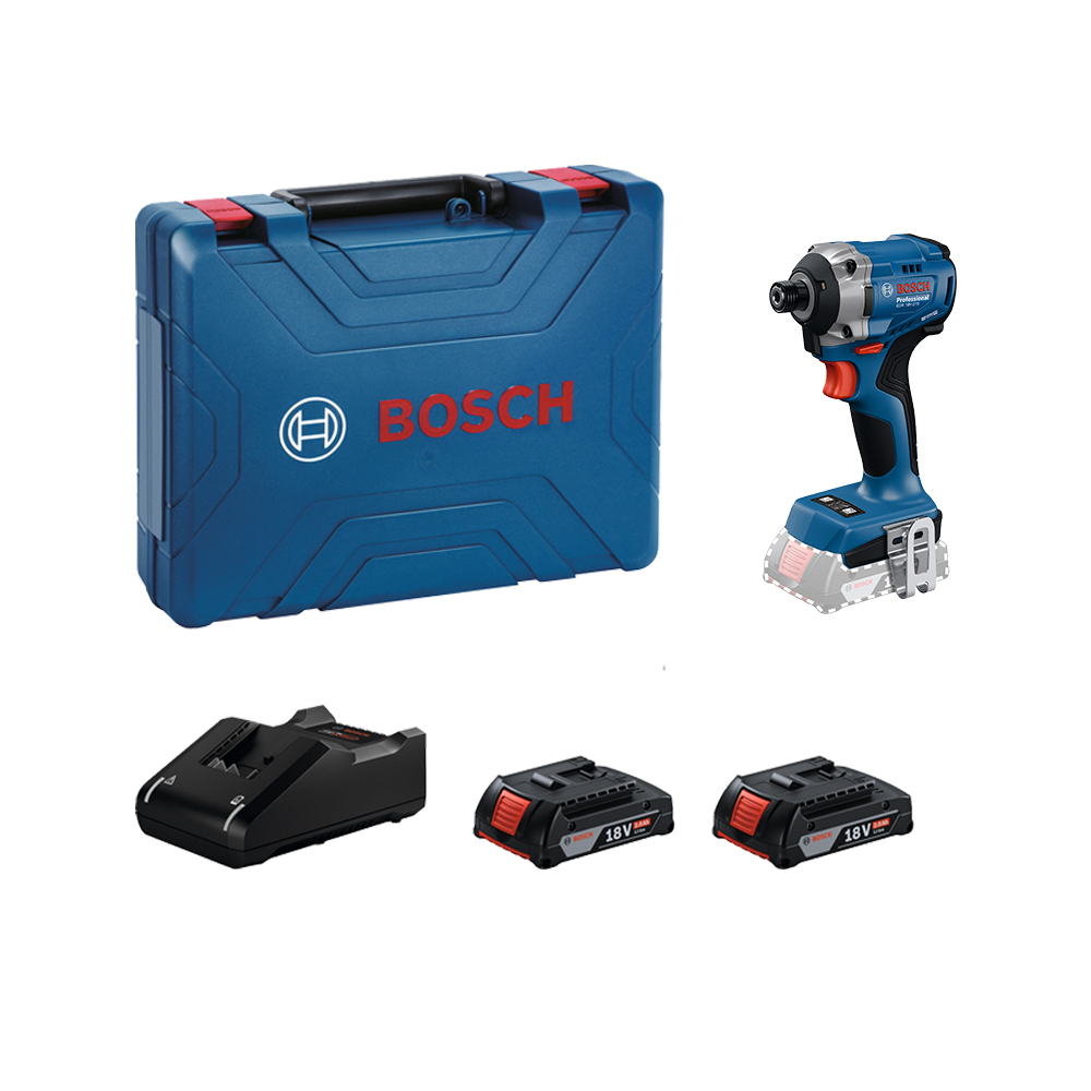 BOSCH 18V 免碳刷衝擊起子機套裝 GDR 18V-215 (2.0Ahx2)