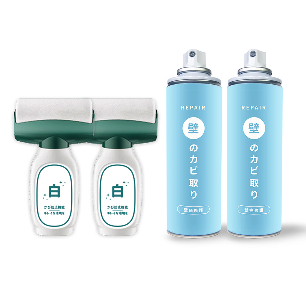 壁癌專家防水白牆刷(純淨白)+壁癌噴霧 買2送2