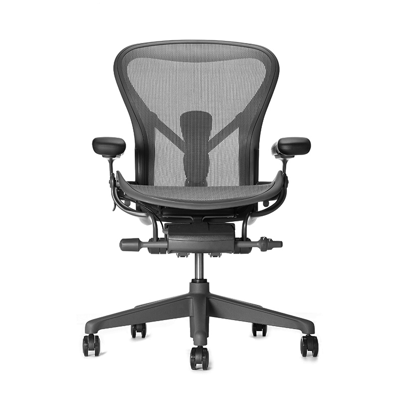 Herman Miller Aeron 2.0 人體工學椅 全功能 一般腳座 石墨黑 DW扶手 B size (平行輸入)