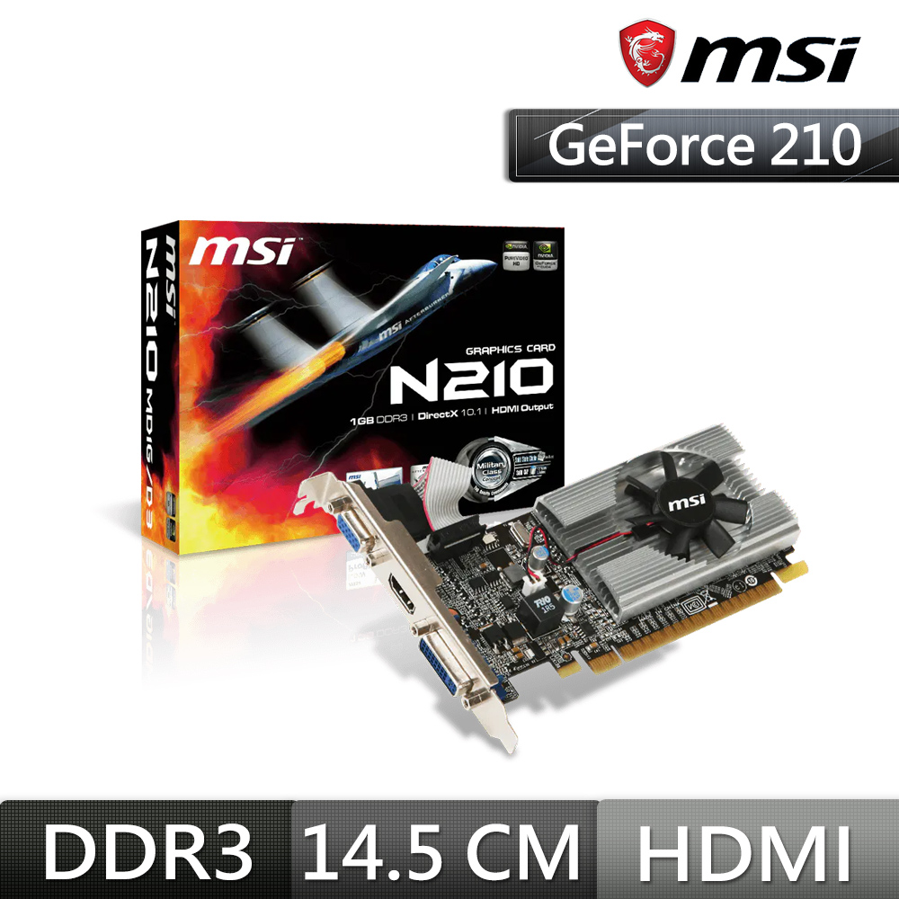 微星MSI N210-MD1G/D3 顯示卡