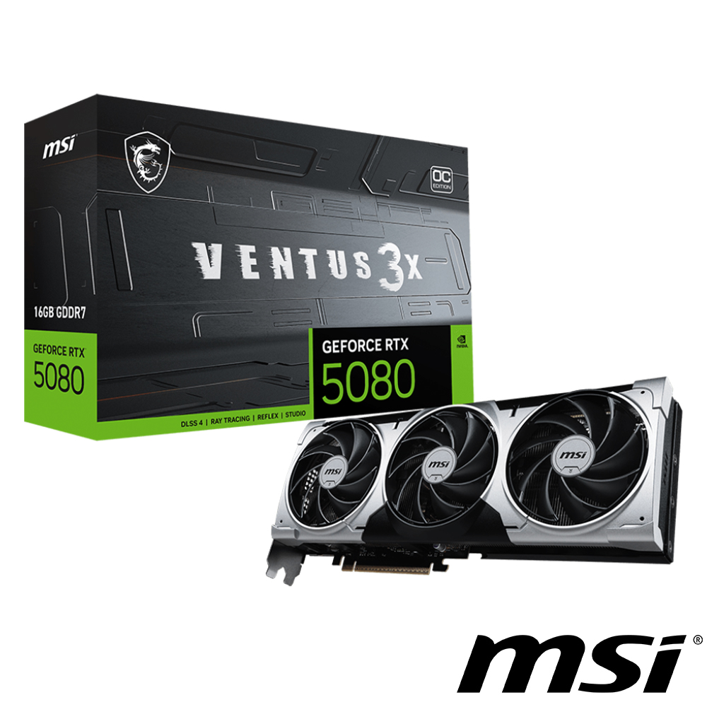 MSI GeForce RTX 5080 16G VENTUS 3X OC 顯示卡