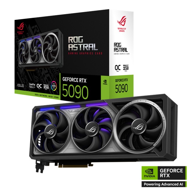 【RTX50超值組】華碩 ROG Astral RTX 5090 32GB OC顯示卡+5060 Ti 顯卡+X870E/B850/B850M 主機板