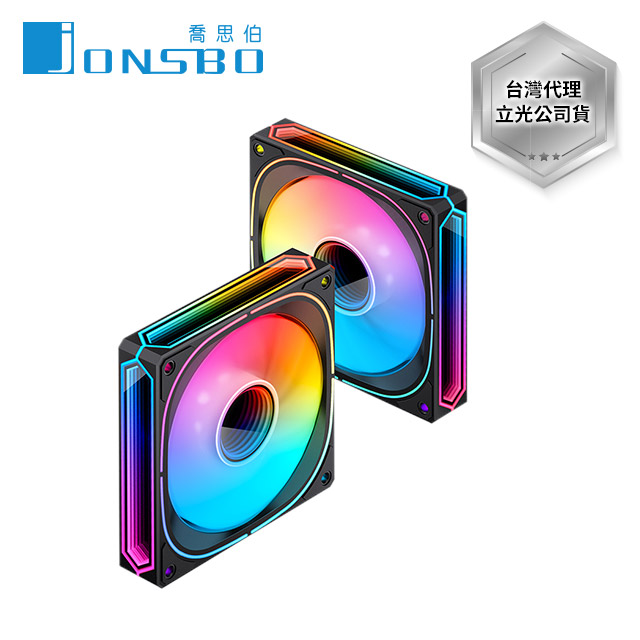 Jonsbo FR505 5V ARGB 全幅式無限鏡風扇 正轉黑色 (免控制器/可串接/5050高彩LED/3年換新)