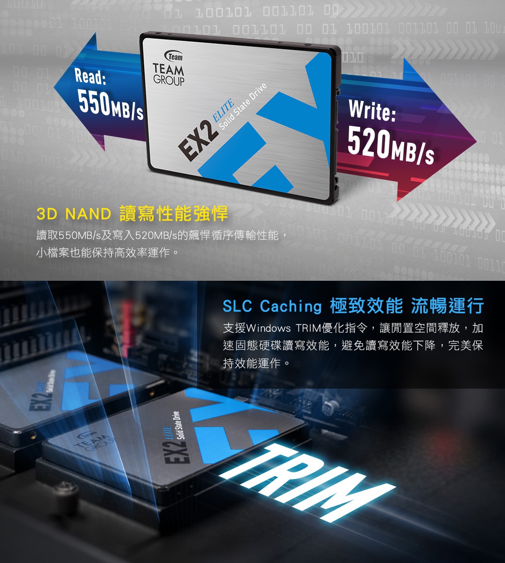 TEAM 十銓EX2 2TB 2.5吋SATAIII SSD 固態硬碟- PChome 商店街