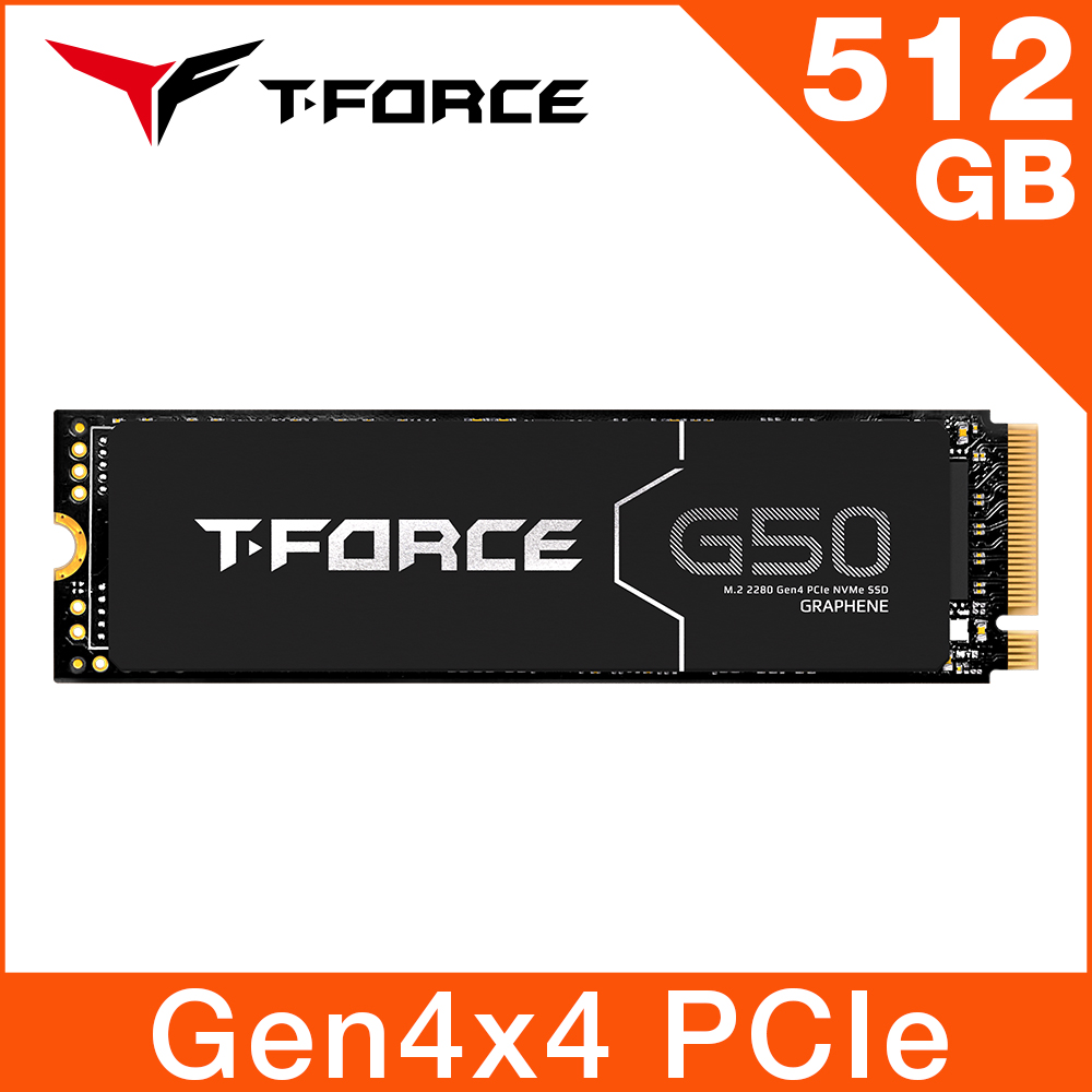 【TEAM十銓】T-FORCE G50 512GB M.2 PCIe Gen4固態硬碟