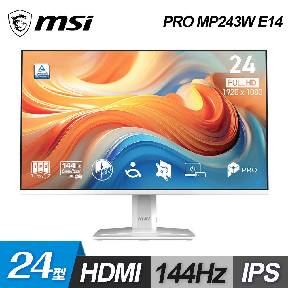 MSI 微星 PRO MP243W E14 24型 專業護眼顯示器
