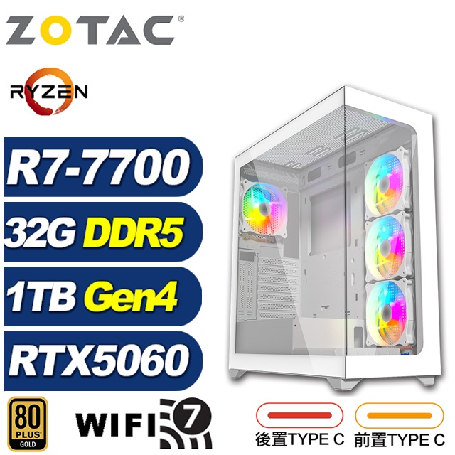 (DIY)白頰雀K01C(R7-7700/RTX 5060/技嘉X870/32G/1TB M.2)