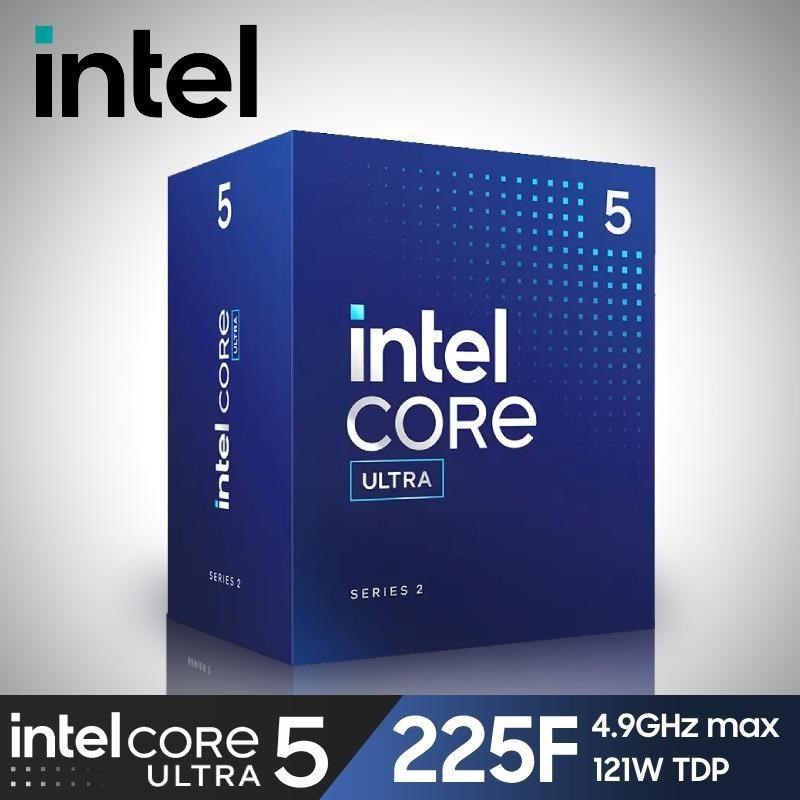 Intel 英特爾 Core Ultra 5 225F 中央處理器 盒裝 (含風扇/無內顯)