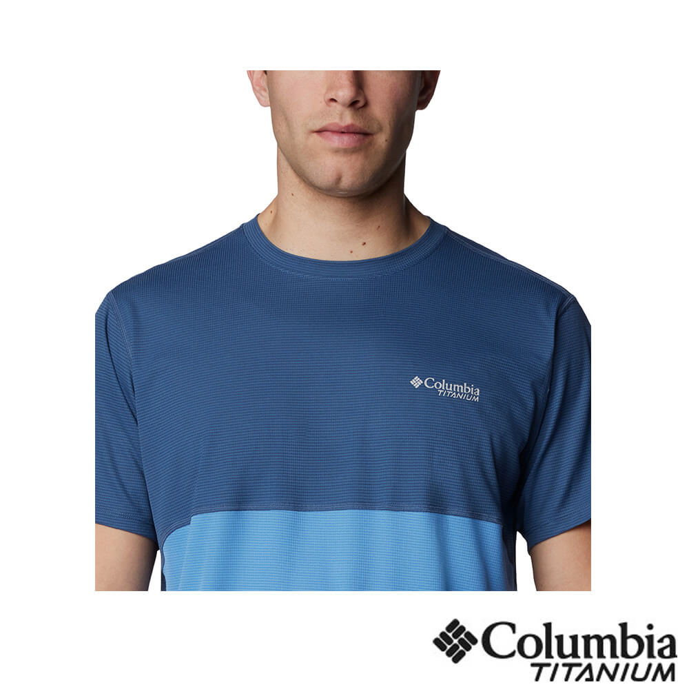 Columbia 哥倫比亞 男款- 鈦酷涼快排短袖上衣-藍色 UAE57360BL(2024春夏)