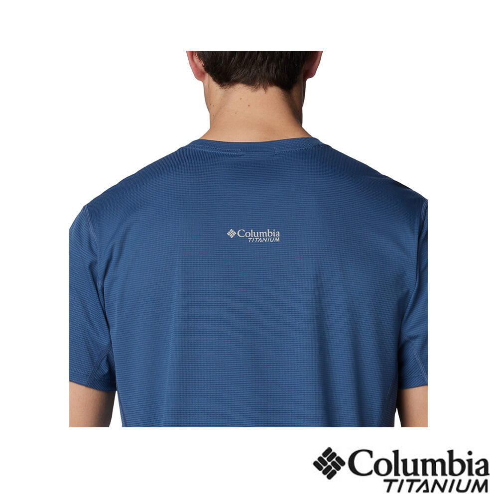 Columbia 哥倫比亞 男款- 鈦酷涼快排短袖上衣-藍色 UAE57360BL(2024春夏)