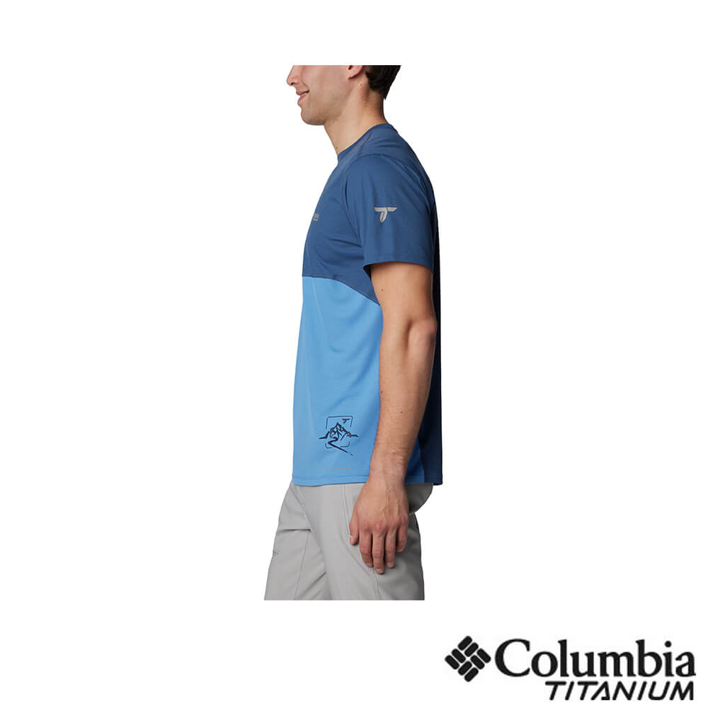 Columbia 哥倫比亞 男款- 鈦酷涼快排短袖上衣-藍色 UAE57360BL(2024春夏)
