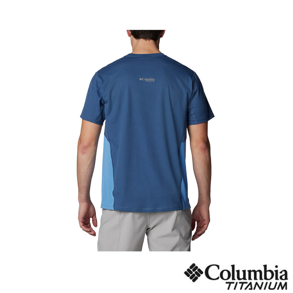 Columbia 哥倫比亞 男款- 鈦酷涼快排短袖上衣-藍色 UAE57360BL(2024春夏)