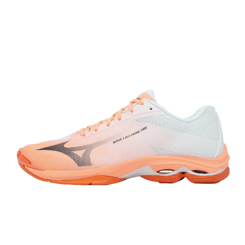 MIZUNO 美津濃 排球鞋 Wave Lightning Pro 男鞋 橘 避震 運動鞋 V1GA2660-80