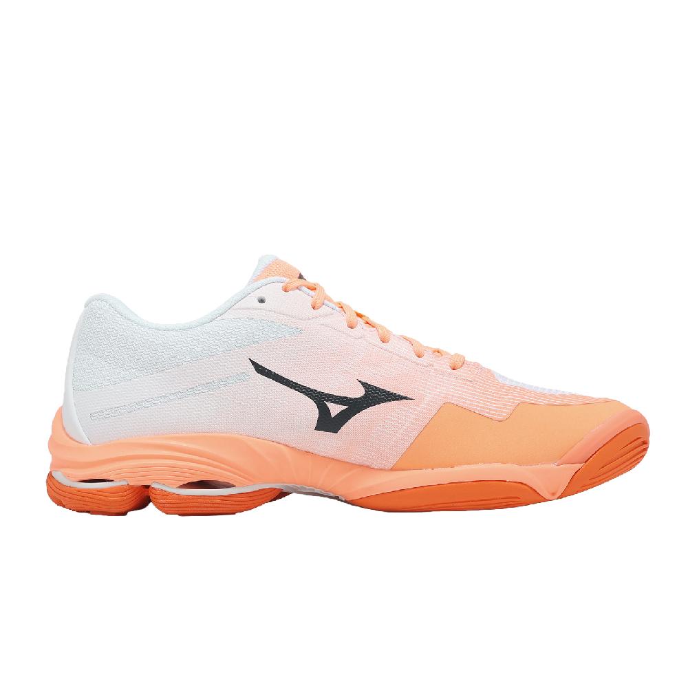 MIZUNO 美津濃 排球鞋 Wave Lightning Pro 男鞋 橘 避震 運動鞋 V1GA2660-80