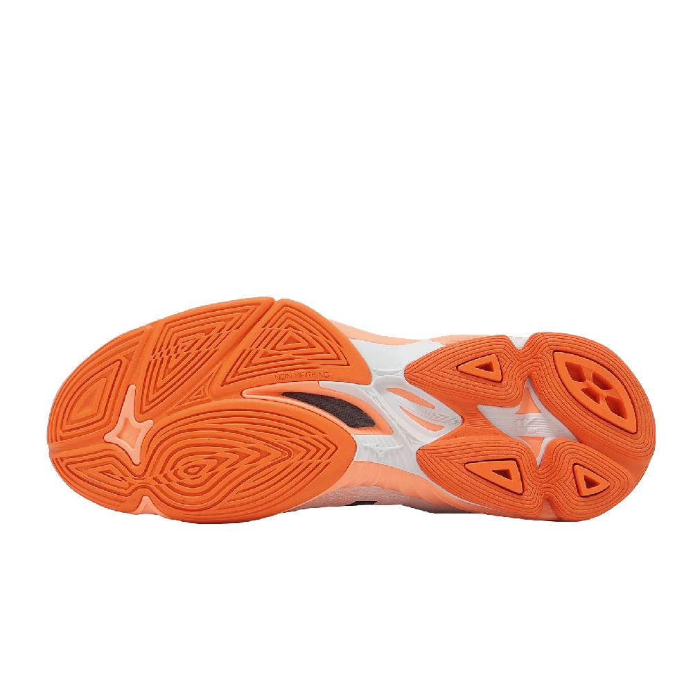 MIZUNO 美津濃 排球鞋 Wave Lightning Pro 男鞋 橘 避震 運動鞋 V1GA2660-80