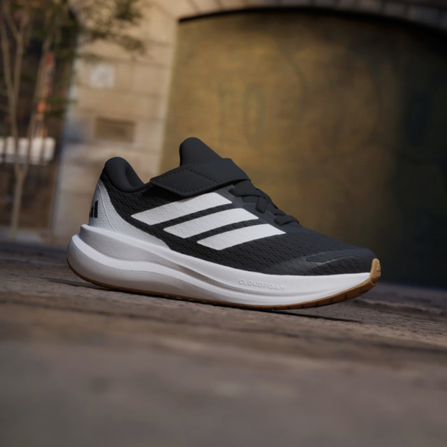 adidas 愛迪達 Adidas 愛迪達 Runfalcon 6 EL C KI1768 中童 休閒運動鞋 輕量 柔軟 黑白
