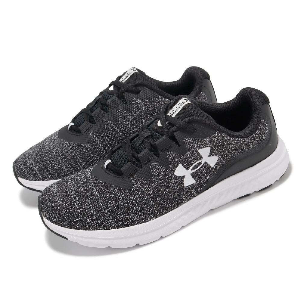 Under Armour 安德瑪 慢跑鞋 W Charged Impulse 3 Knit 女鞋 黑 白 透氣 緩衝 運動鞋 UA