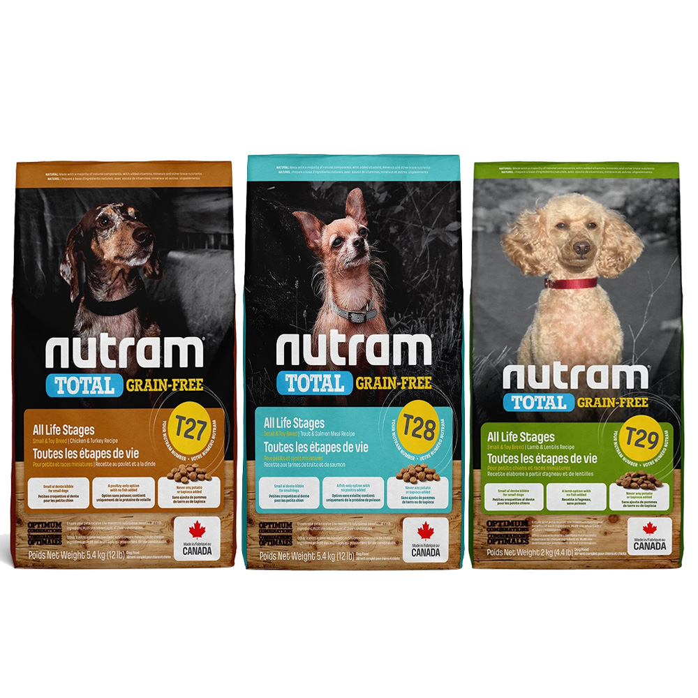 Nutram紐頓T27/T28/T29犬糧/無穀全能/低敏系列 5.4kg/12lb(狗糧/狗飼料/無穀犬糧)