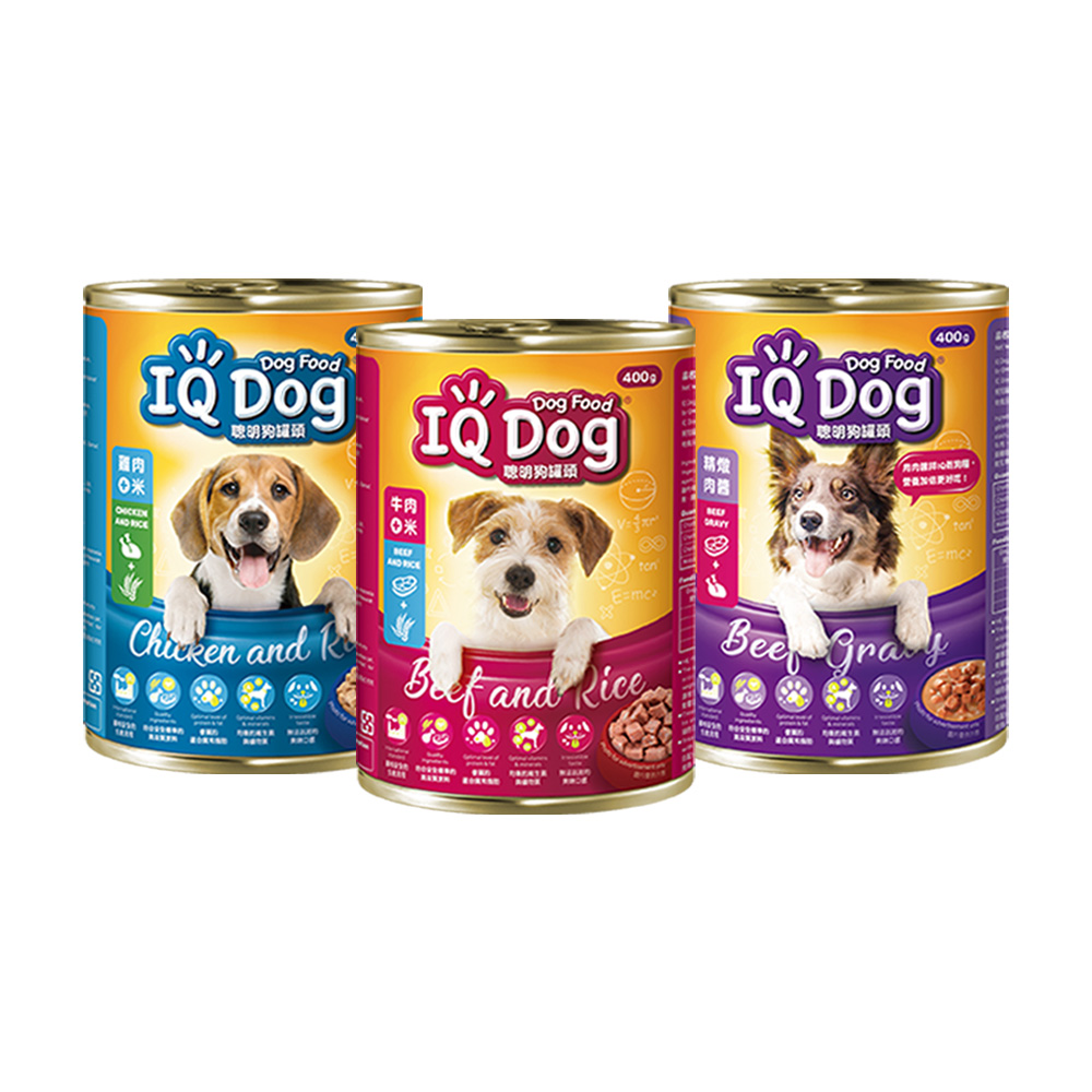 IQ Dog 聰明狗罐頭 400G x24罐/箱
