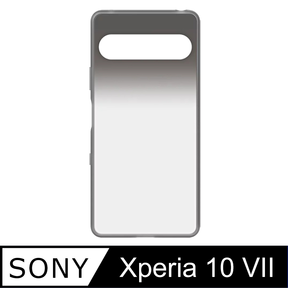 SONY 原廠 Xperia 10 VII 抗黃化透明漸層保護背蓋 -石墨黑 (XQZ-CBFE)