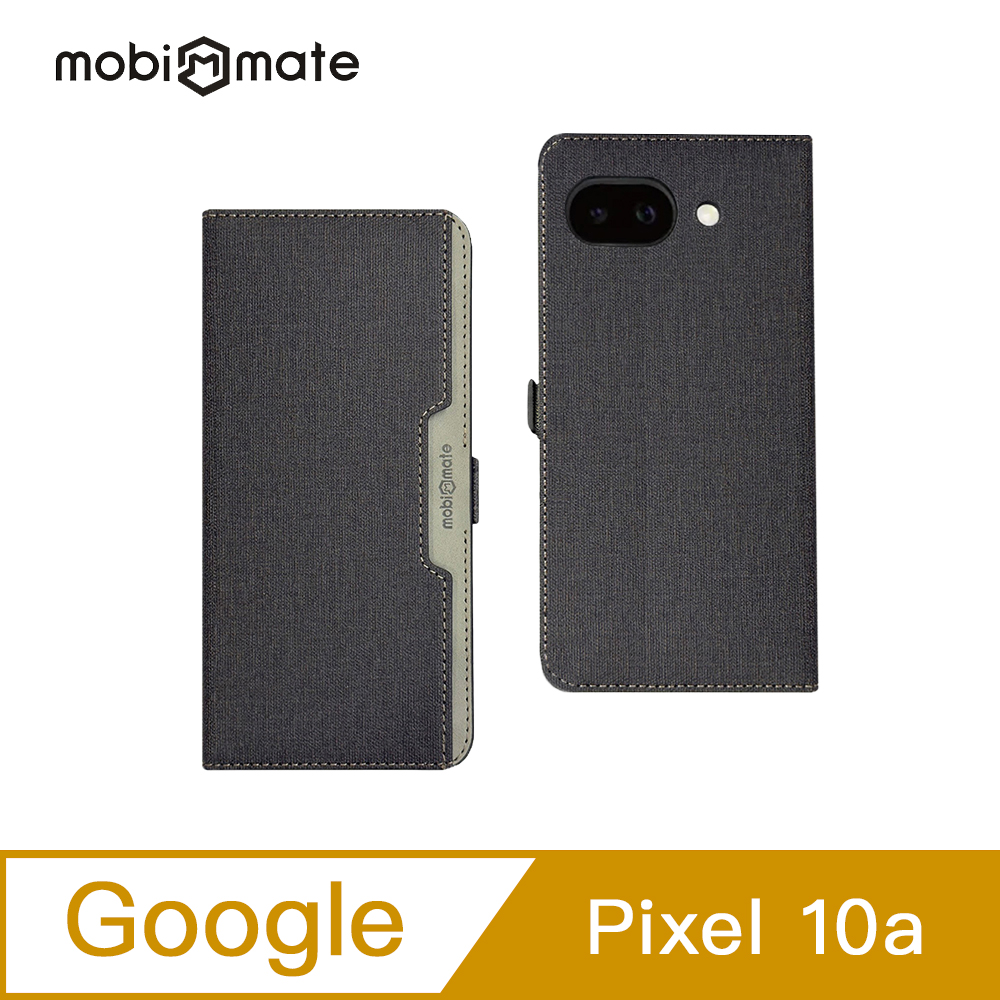 Mobi Mate Google Pixel 10a 側掀站立式皮套-黑