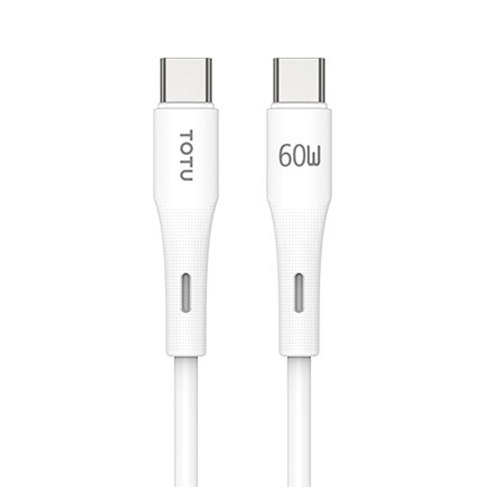 【TOTU】雙Type-C/PD充電線傳輸線閃充線快充線 膚感 2M 拓途 白色