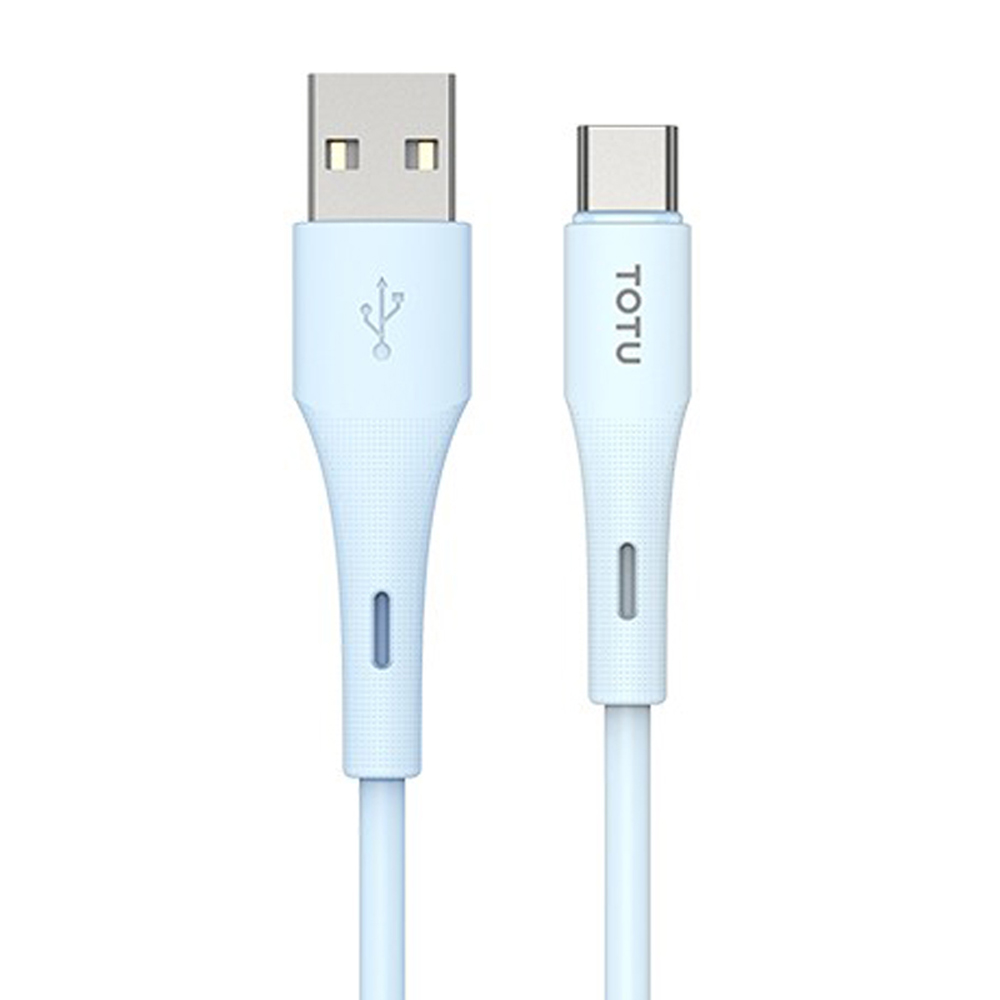 【TOTU】Type-C充電線傳輸線快充線 膚感 1M 拓途 藍色