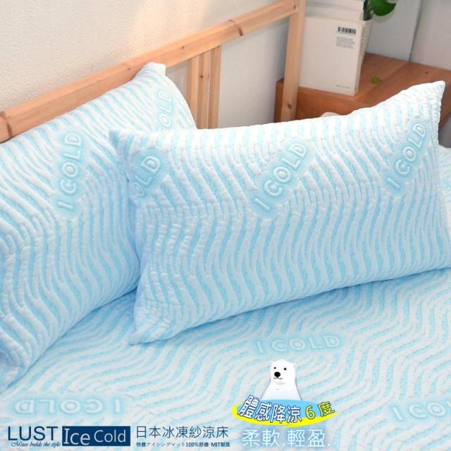 【LUST】 i COLD 日本涼科技 瞬間涼感(急凍紗)枕頭套(2入)/冰絲
