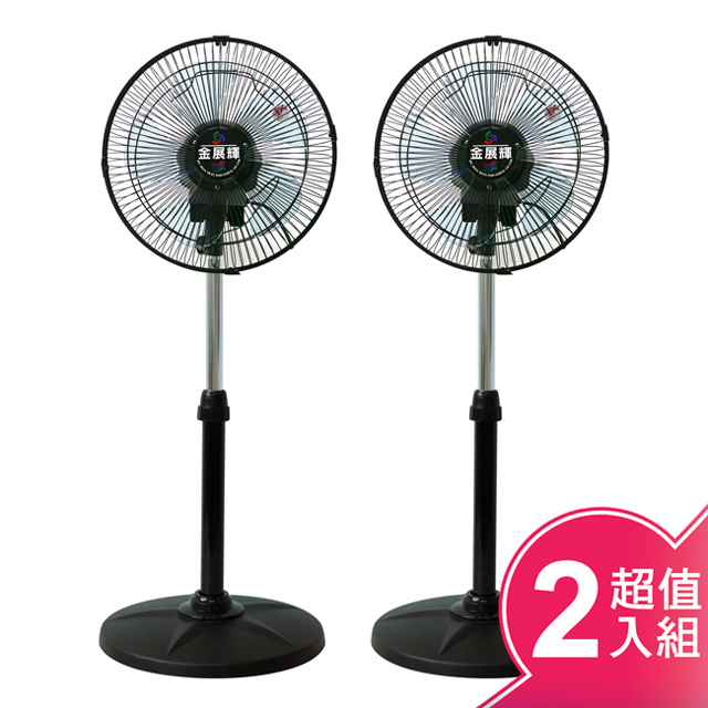 金展輝 12吋八方吹多功能循環涼風扇(超值2入組) AB-1211