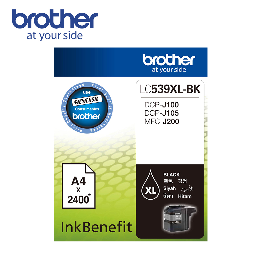 BROTHER 兄弟牌 LC539XL-BK 原廠黑色墨水匣(適用：J100、J105、J200)（其他規格）