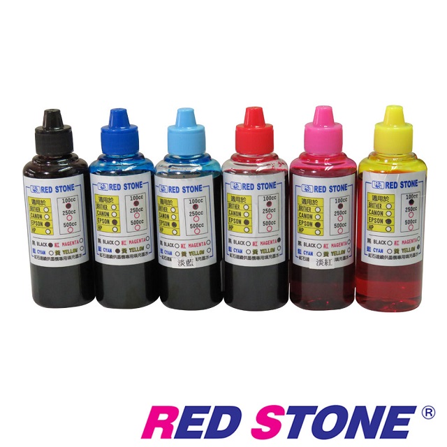RED STONE 紅石 for EPSON連續供墨機專用填充墨水100CC(六色一組)