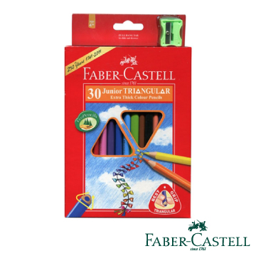Faber-Castell 輝柏 大三角彩色鉛筆3.3mm 30色 /盒(116530)16-116538-30