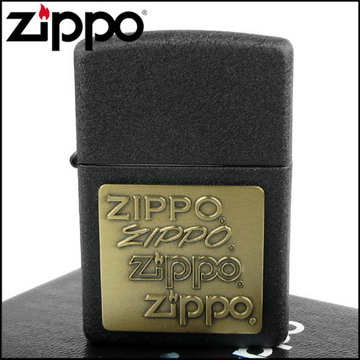 Zippo 美系~四代LOGO-Pewter Emblem(黃銅貼飾)