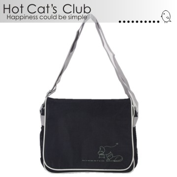 Hot Cat's 日系優質辣貓輕型休閒側背包(典雅黑)7800-97