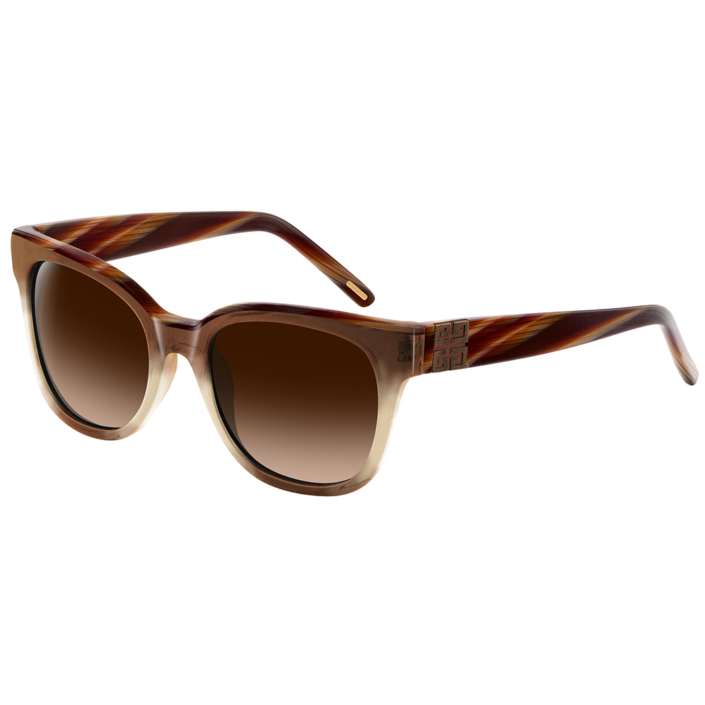 Givenchy 紀梵希 法國魅力都會玩酷大理石紋造型太陽眼鏡(紅棕) GISGV8260D83