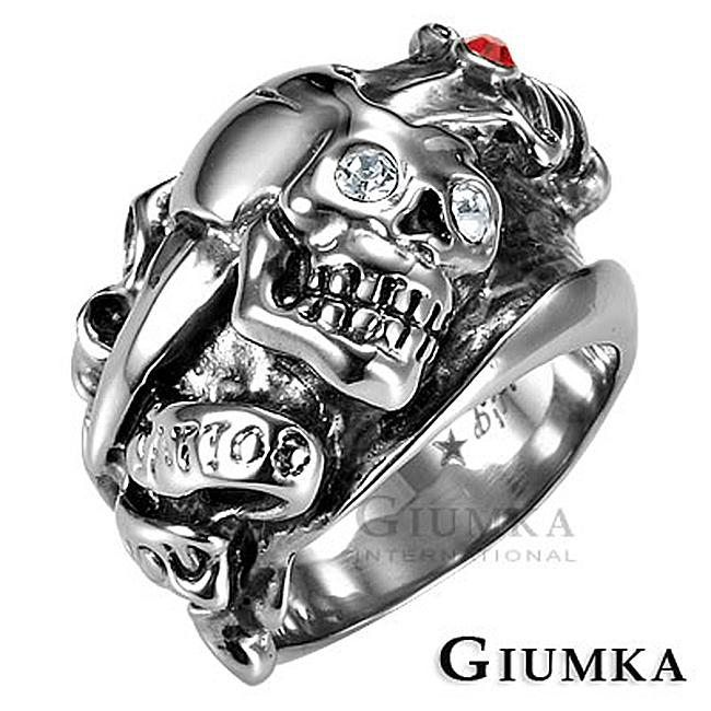 GIUMKA 戒指骷髏頭個性