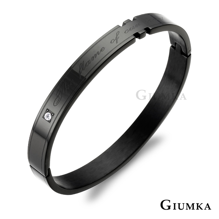 GIUMKA 手環情侶情深似海黑寬