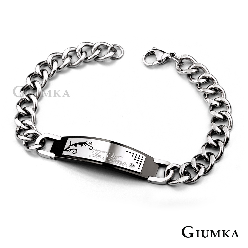 GIUMKA 手鍊Te Amo新年禮物情侶黑
