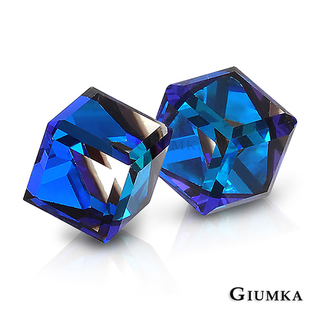 GIUMKA 魔法水晶耳針式耳環 甜美淑女款 (深遂藍) 一對價格 MF00604-8