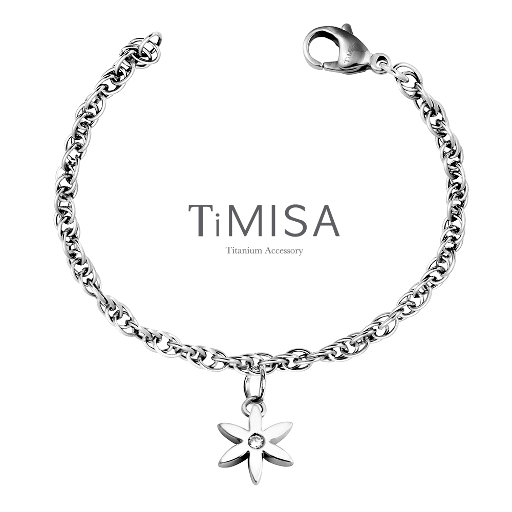 TiMISA 純鈦美學 《花漾星語-晶鑽》純鈦手鍊