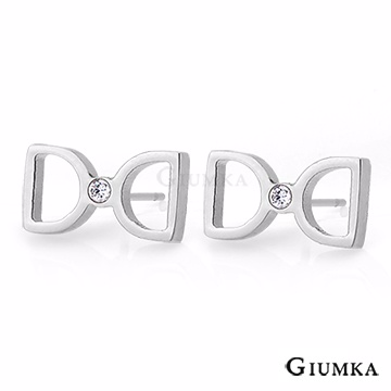 GIUMKA 韓系蝴蝶結嚴選白鋼針式耳環 韓劇相似款 銀色款 一對價格 MF04026-2