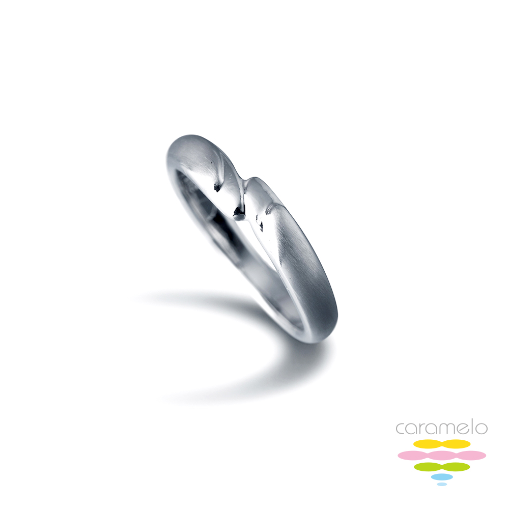 Caramelo 彩糖鑽工坊 925純銀 銀戒 (女戒)相擁Touch系列 中性戒款 (細版)