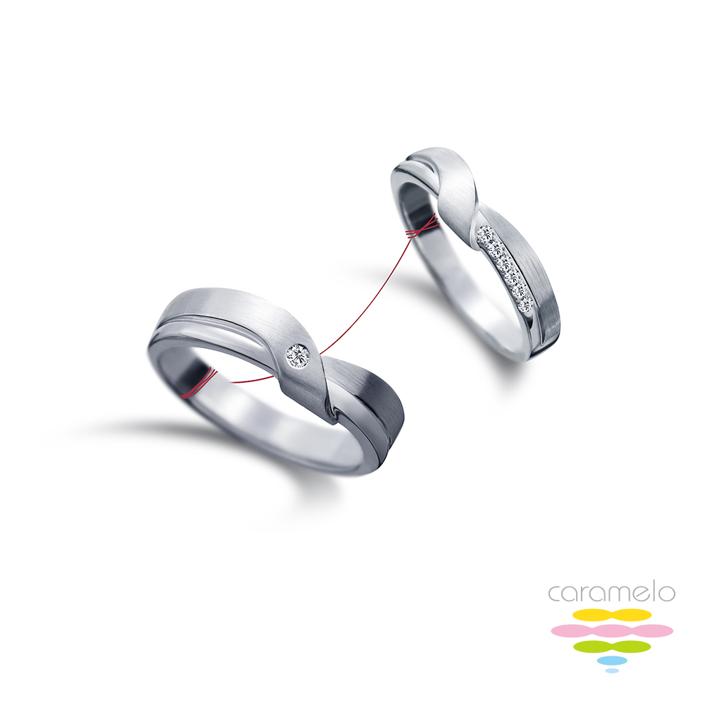 Caramelo 彩糖鑽工坊 鑽石對戒 訂情對戒 定情對戒愛情流轉 系列 結婚鑽石對戒