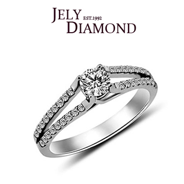 JELY 祝福 GIA 0.30克拉八心八箭美鑽戒