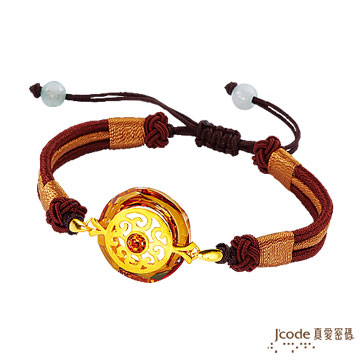 Jcode 真愛密碼 Jcode-晶典金+水晶中國繩手鍊